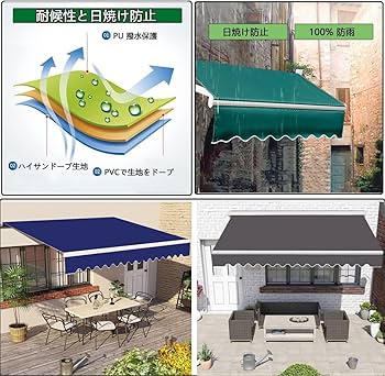 Amazon.co.jp: 【2024新機能】 オーニングテント 手動格納式